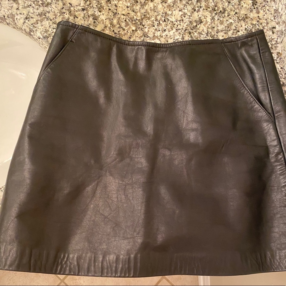 DKNY Leather Skirt